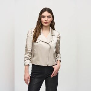Joseph Ribkoff – Satin Moto Jacket size small